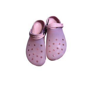 Crocs Classic Clog Shoes Pink With Ventilation Holes  Heel Strap For m 9 w 11